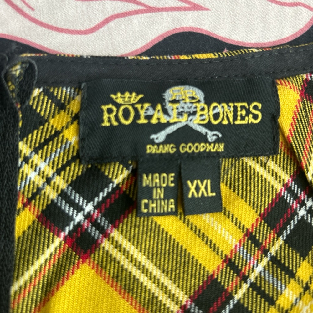 Royal bones plaid mini skirt π - Picture 3 of 4
